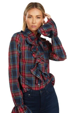 MARGOT BLOUSE STEWART TARTAN 13 MARGOT BLOUSE STEWART TARTAN -Clothing Promotion Store 133 5