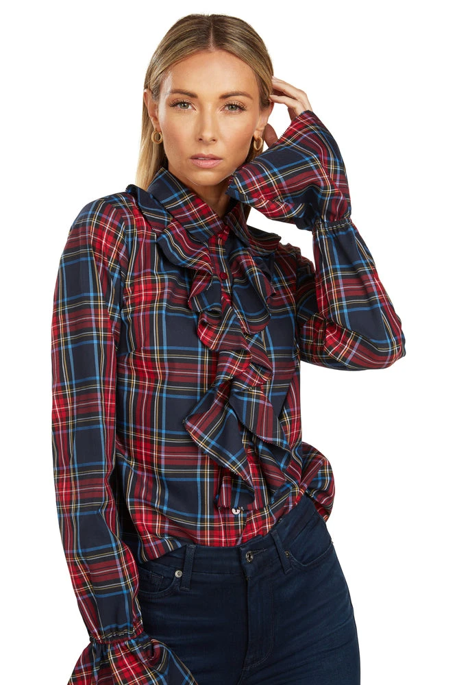 MARGOT BLOUSE STEWART TARTAN 7 MARGOT BLOUSE STEWART TARTAN - Image 5