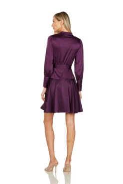 ALBERTINE WRAP DRESS EGGPLANT -Clothing Promotion Store 135 3
