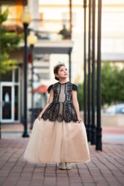 GWENDOLYN GOWN BLACK/NATURAL 9 GWENDOLYN GOWN BLACK/NATURAL -Clothing Promotion Store 136 1