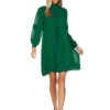 THEODORA SHIFT DRESS EMERALD GREEN