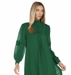 THEODORA SHIFT DRESS EMERALD GREEN -Clothing Promotion Store 142 4