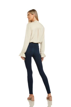 MAYA TUXEDO PLEATED BLOUSE GOLD -Clothing Promotion Store 185 5