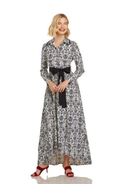 CONSTANCE MAXI DRESS NAVY DAMASK 22 CONSTANCE MAXI DRESS NAVY DAMASK -Clothing Promotion Store 26 1361 WEB