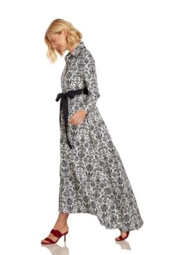 CONSTANCE MAXI DRESS NAVY DAMASK 25 CONSTANCE MAXI DRESS NAVY DAMASK -Clothing Promotion Store 26 1388 WEB