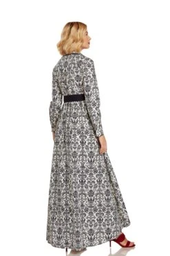 CONSTANCE MAXI DRESS NAVY DAMASK 26 CONSTANCE MAXI DRESS NAVY DAMASK -Clothing Promotion Store 26 1401 WEB