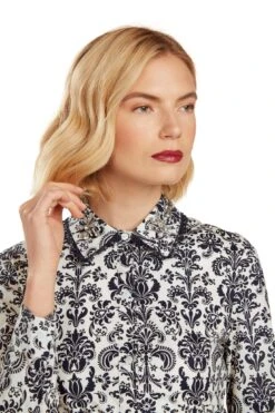 CONSTANCE MAXI DRESS NAVY DAMASK 28 CONSTANCE MAXI DRESS NAVY DAMASK -Clothing Promotion Store 26 1406 WEB