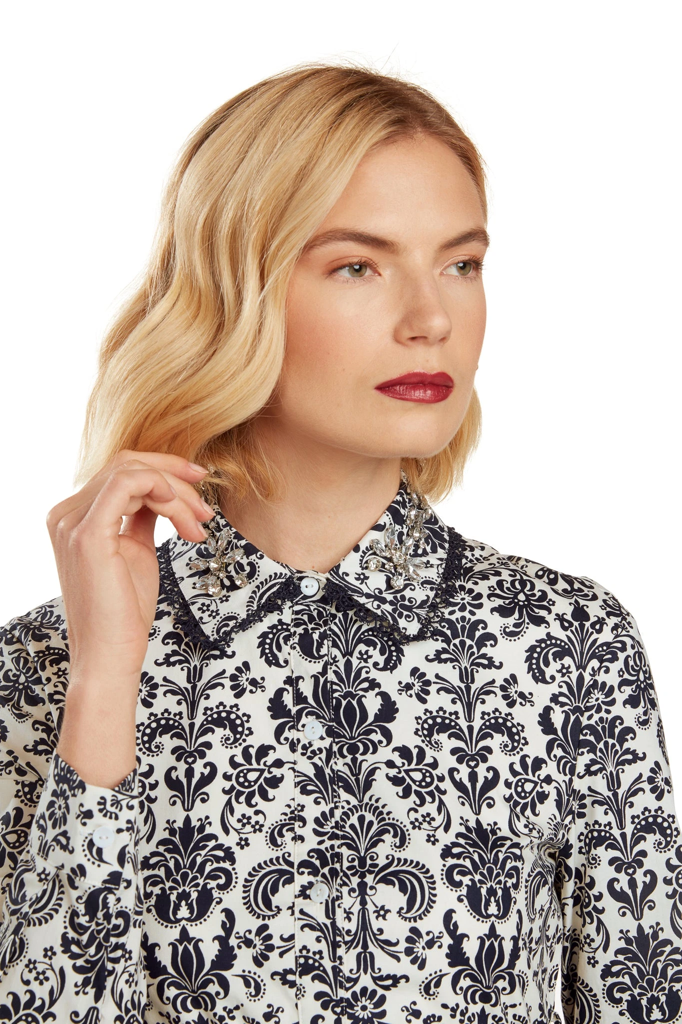 CONSTANCE MAXI DRESS NAVY DAMASK 15 CONSTANCE MAXI DRESS NAVY DAMASK - Image 13