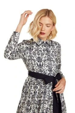 CONSTANCE MAXI DRESS NAVY DAMASK 21 CONSTANCE MAXI DRESS NAVY DAMASK -Clothing Promotion Store 26 1417 WEB