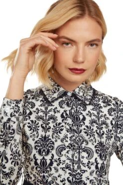 CONSTANCE MAXI DRESS NAVY DAMASK 29 CONSTANCE MAXI DRESS NAVY DAMASK -Clothing Promotion Store 26 1432 WEB