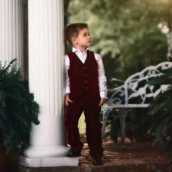 BOYS BARCLAY SUIT BURGUNDY VELVET 3PC SET -Clothing Promotion Store 2 1bead121 ec2d 4e0d bdad 6848839ff5c0