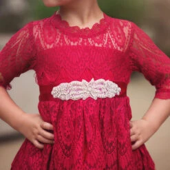 BELLA RAFAELA DRESS & BELT SET-CRIMSON -Clothing Promotion Store 2 f8374cce 8d20 476b bf40 040c91e9b002