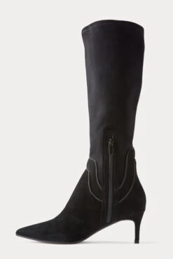 ELEANOR SUEDE BOOT BLACK -Clothing Promotion Store 3 11