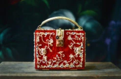 RED ACRYLIC JEWELED PURSE -Clothing Promotion Store 33