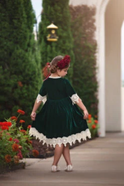 ROSALINA DRESS EMERALD VELVET -Clothing Promotion Store 340 3