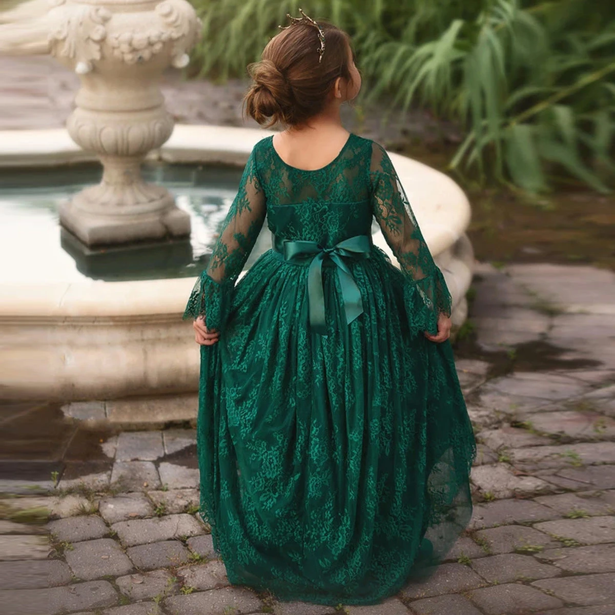 AINSLEY DRESS & BELT SET EMERALD 7 AINSLEY DRESS & BELT SET EMERALD - Image 5