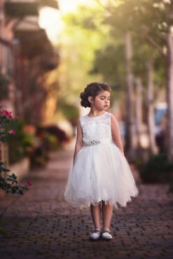 FRANCESCA DRESS & BELT SET WHITE -Clothing Promotion Store 413 1