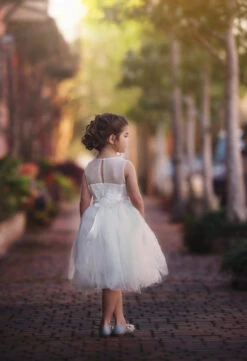 FRANCESCA DRESS & BELT SET WHITE -Clothing Promotion Store 413 4