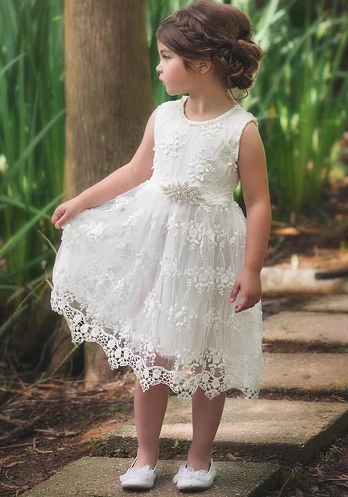 BELLA BRIANNA DRESS & BELT SET WHITE 4 BELLA BRIANNA DRESS & BELT SET WHITE - Image 2