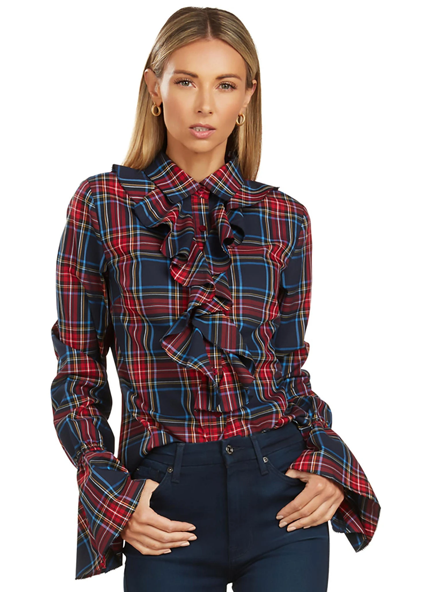 MARGOT BLOUSE STEWART TARTAN 3 MARGOT BLOUSE STEWART TARTAN
