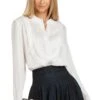 MAYA TUXEDO BLOUSE WINTER WHITE