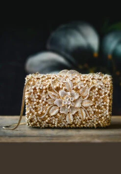 FLOR DE ORO JEWELED CLUTCH -Clothing Promotion Store 62
