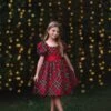 ARIELLE DRESS STEWART TARTAN