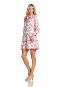 CASSANDRE DRESS PINK FLORAL -Clothing Promotion Store CassandreDress 0326 WEB