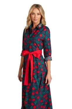 CONSTANCE MAXI DRESS NAVY ROSE FLORAL -Clothing Promotion Store ConstanceMaxiNavyRoseFloral 1727 WEB