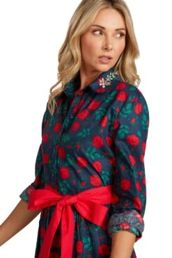 CONSTANCE MAXI DRESS NAVY ROSE FLORAL -Clothing Promotion Store ConstanceMaxiNavyRoseFloral 1729 WEB