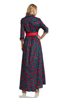 CONSTANCE MAXI DRESS NAVY ROSE FLORAL -Clothing Promotion Store ConstanceMaxiNavyRoseFloral 1739 WEB