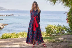 CONSTANCE MAXI DRESS NAVY ROSE FLORAL -Clothing Promotion Store DSC01399