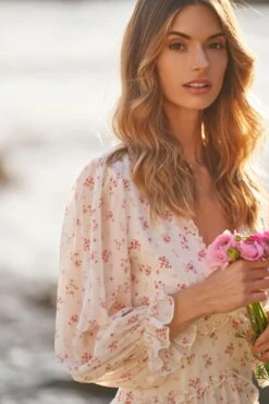 GRACE MINI DRESS PINK FLORAL -Clothing Promotion Store DSC02622