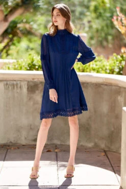 THEODORA SHIFT DRESS NAVY BLUE -Clothing Promotion Store DSC07980