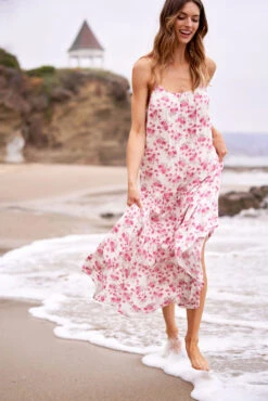 ALEXA MAXI DRESS PINK FLORAL -Clothing Promotion Store DSC08826