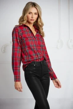 MARCELINE BUTTON-DOWN ROYAL STEWART TARTAN -Clothing Promotion Store EditorialLooks 2258 WEB