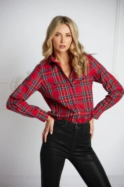 MARCELINE BUTTON-DOWN ROYAL STEWART TARTAN -Clothing Promotion Store EditorialLooks 2264 WEB