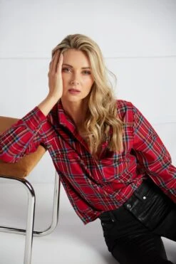MARCELINE BUTTON-DOWN ROYAL STEWART TARTAN -Clothing Promotion Store EditorialLooks 2324 WEB