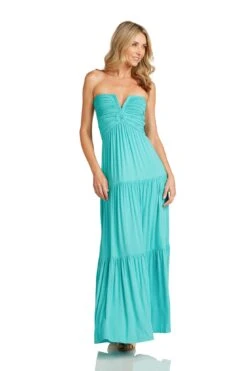 LUCILLE MAXI DRESS TURQUOISE -Clothing Promotion Store LucilleMaxiDressTurqoise 0890 WEB