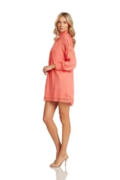 NATALIE TUNIC DRESS CORAL -Clothing Promotion Store NatalieTunicDress 0219 WEB