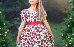 ARIELLE DRESS RED ROSE FLORAL -Clothing Promotion Store TSC3fb 1