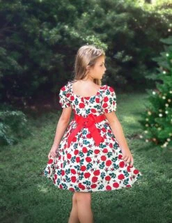 ARIELLE DRESS RED ROSE FLORAL -Clothing Promotion Store TSC4 1fb 1