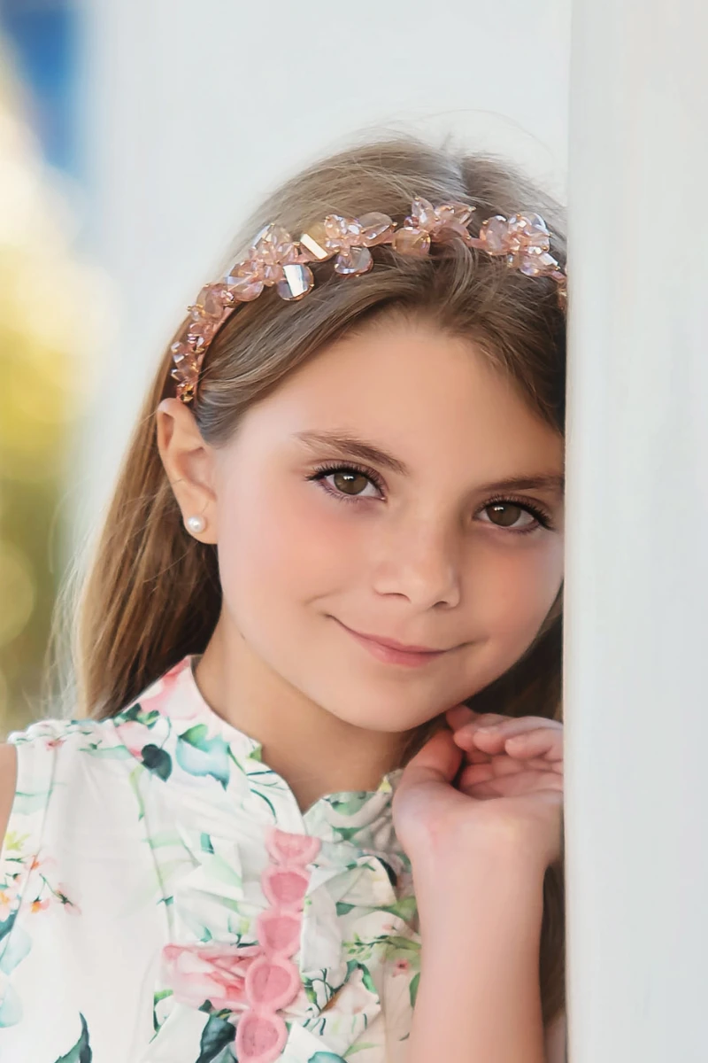 MIRABELLA HEADBAND PEACHY PINK 3 MIRABELLA HEADBAND PEACHY PINK