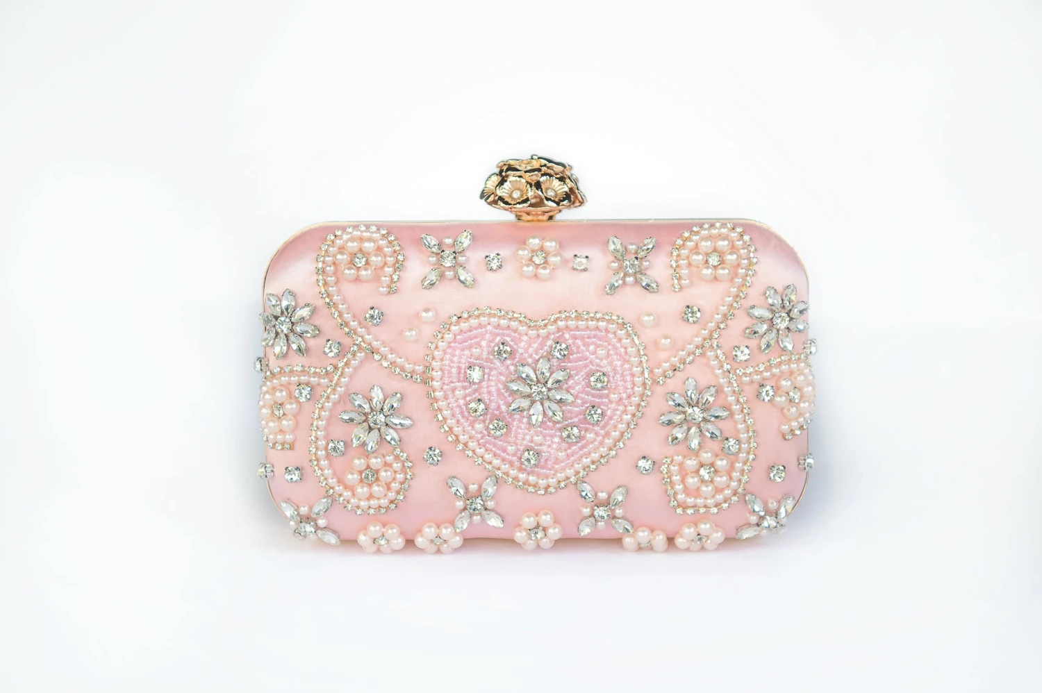 EDDAH JEWELED CLUTCH PINK 4 EDDAH JEWELED CLUTCH PINK - Image 2