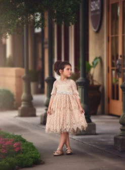 BELLA RAFAELA DRESS & BELT SET-BUTTERSCOTCH -Clothing Promotion Store pph3main