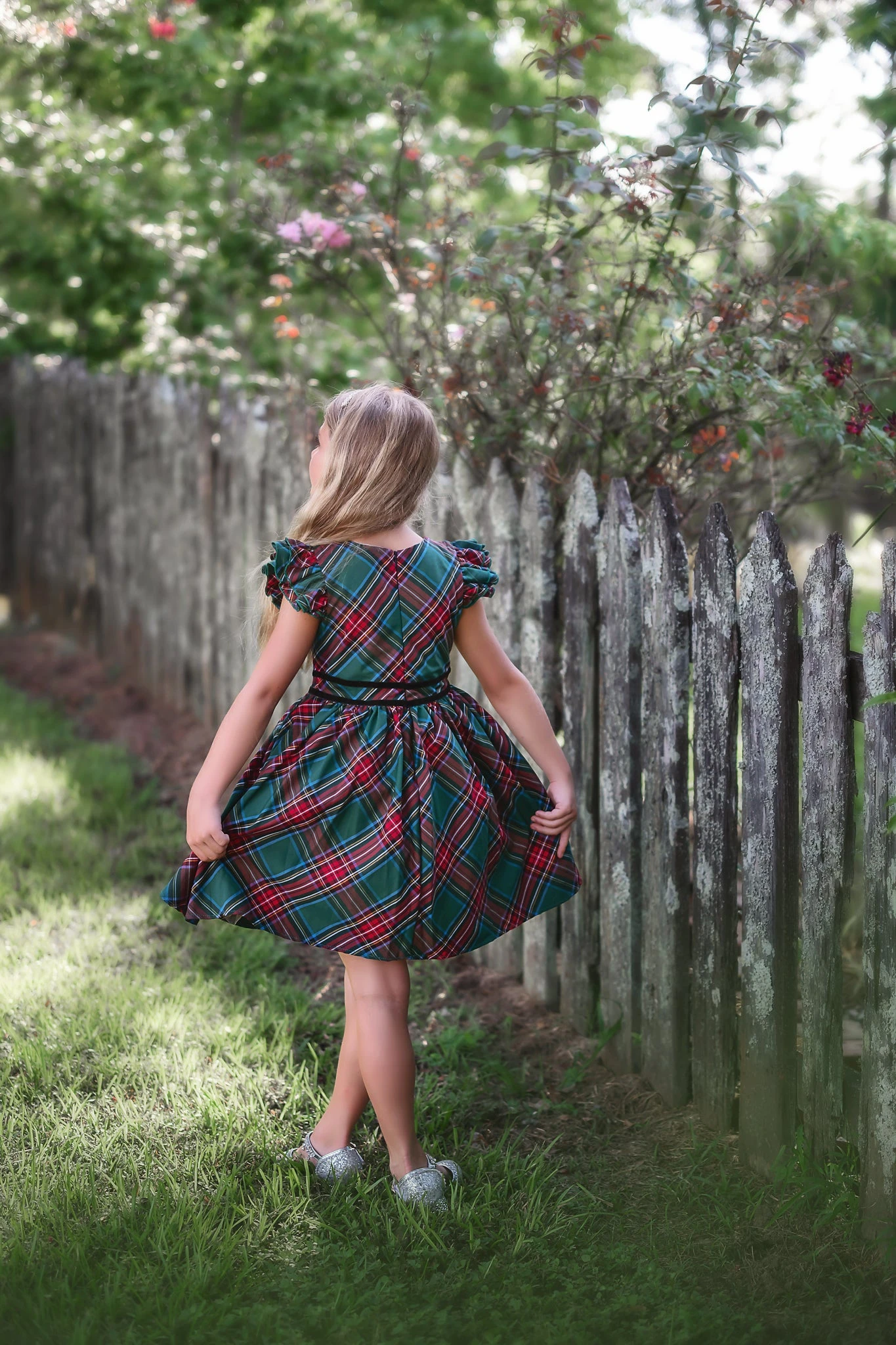 RORY DRESS EMERALD TARTAN 5 RORY DRESS EMERALD TARTAN - Image 3
